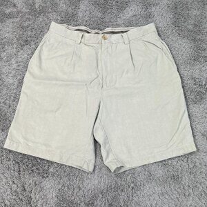 Tommy Bahama Shorts Mens 35 Beige Chino Khaki Silk 8.5 Inch Inseam
